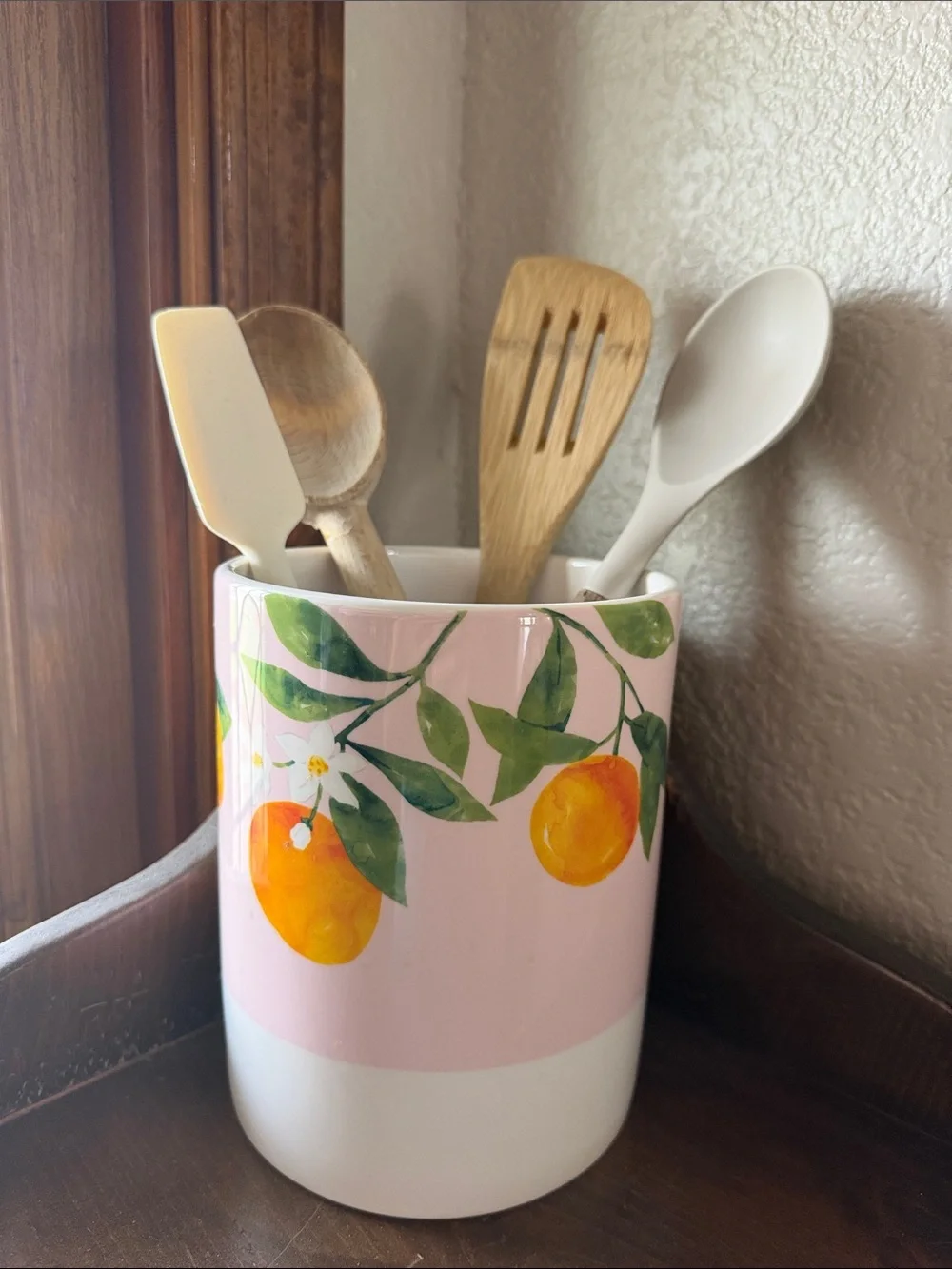 Sur La Table Earthenware Citrus Utensil Crock